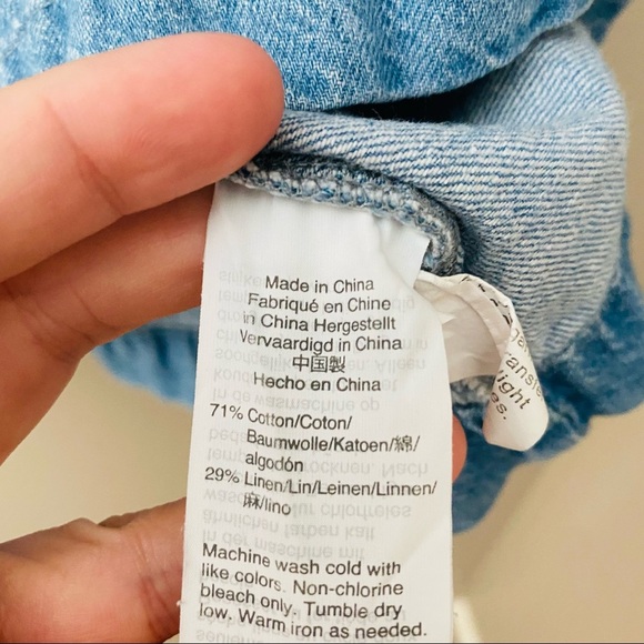 Madewell Denim Popover Swing Top Blue Sz XS/S - Picture 5 of 8